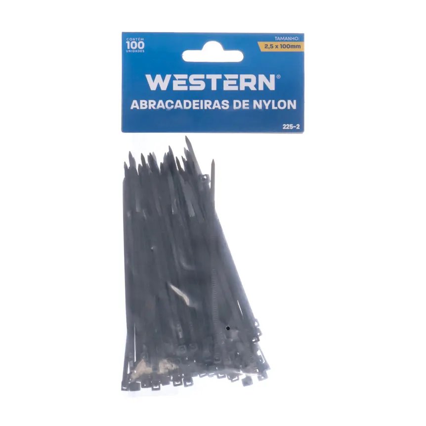 Jogo com 100 Abraçadeiras Preto 2,5x100mm — imagem 3