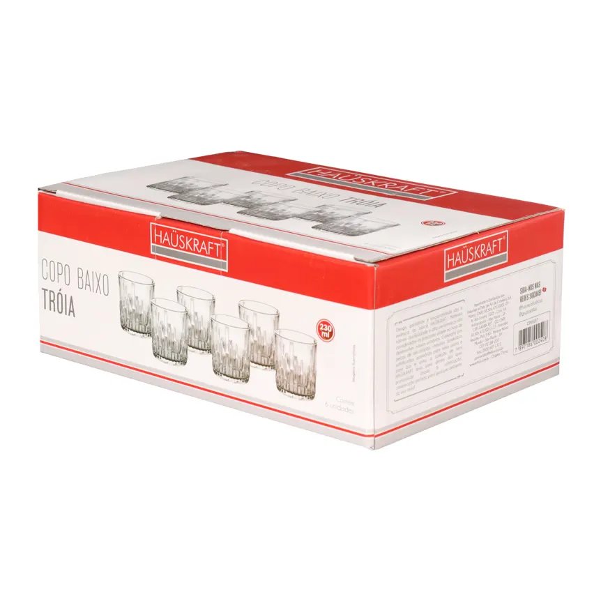 Copo Baixo Vidro Troia 230ml 6 Peças — imagem 4