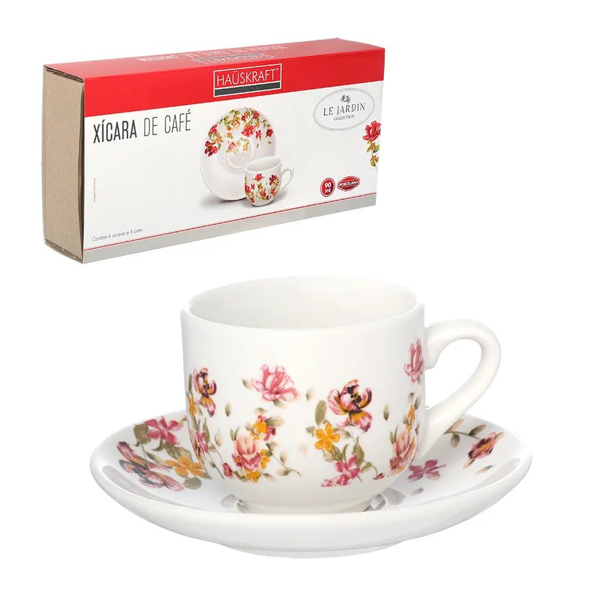 Xícara de Café com Pires Le Jardi 90ml 6 Peças — imagem 4