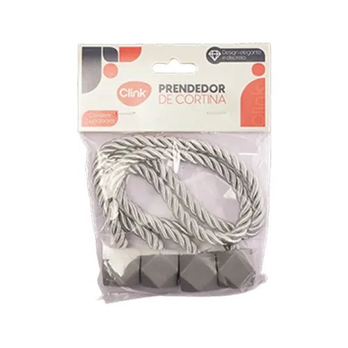 KIT 2 Prendedor Cortina Poliéster, Plástico PP e Ima 45 cm x 2,5 cm x 2,5 cm — imagem 2