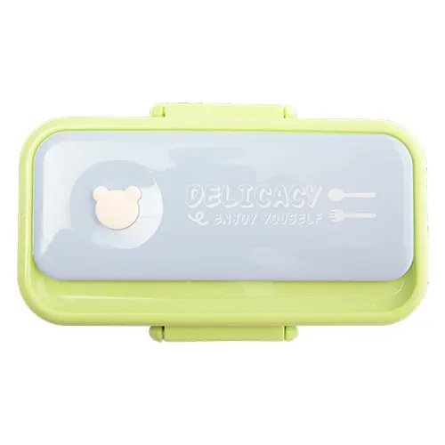 Marmita Infantil com Colher e Garfo Plástico PP 18,5 cm x 11,5 cm x 7 cm — imagem 2
