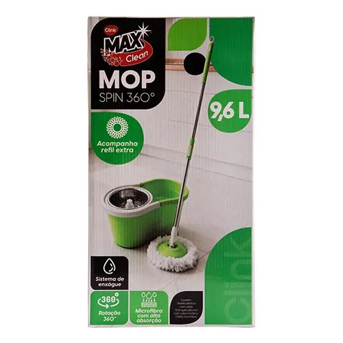 Mop Spin 360 9,6 L Plástico PP e Aço INOX 39 cm x 22 cm x 20 cm — imagem 2