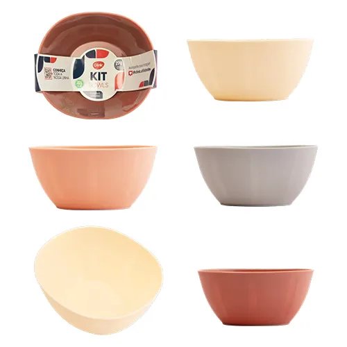KIT 4 Bowls 270 ml Plástico PP 11 cm x 10 cm x 5 cm — imagem 2