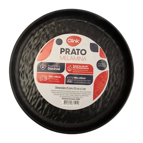 Prato Raso com Borda G Melamina 25 cm x 25 cm x 3 cm — imagem 2