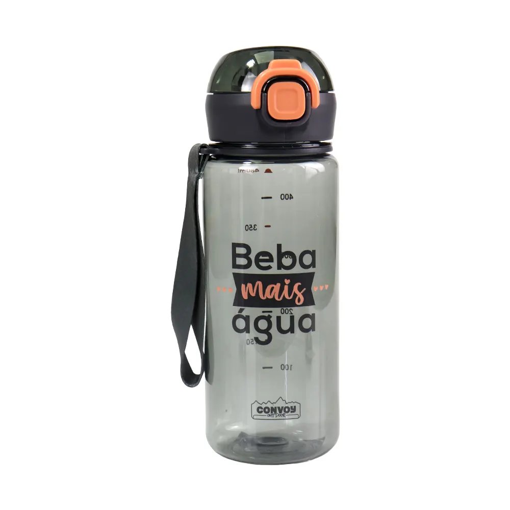 Garrafinha de Água com Canudo Sortido 6,8X20,2cm / 480ml