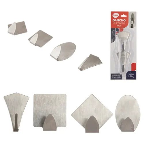 Gancho Parede 1,5 Kg Aço INOX — imagem 2
