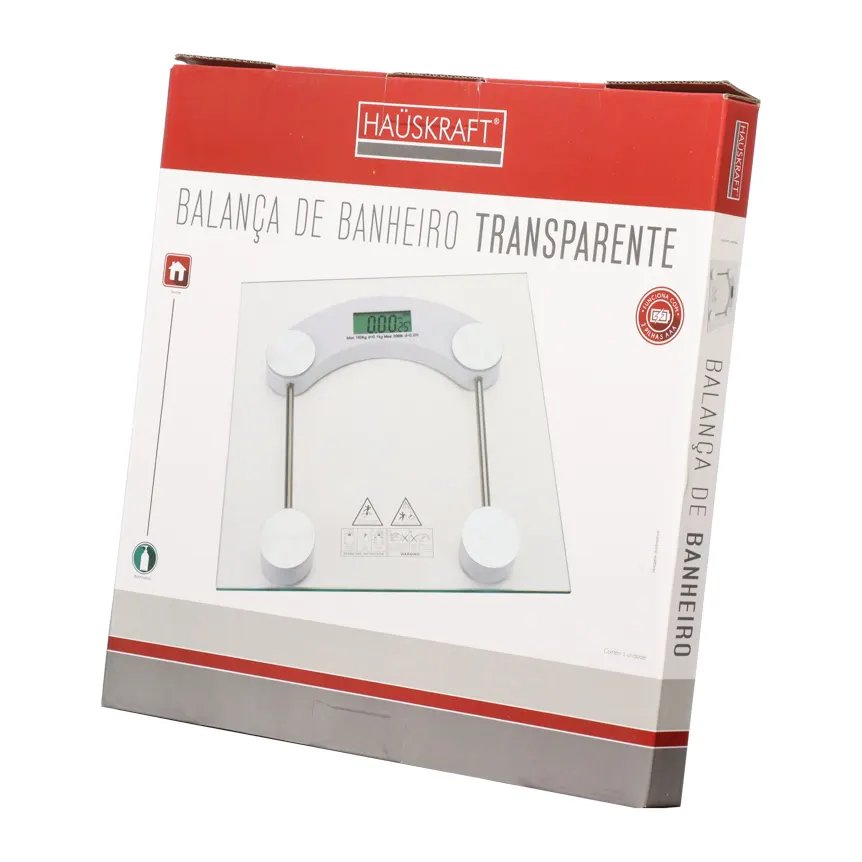 Balança Banheiro Vidro 30cm Transparente — imagem 3