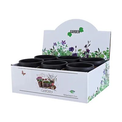 Vaso Cerâmica Rive Preto 10,5x11,5cm — imagem 3