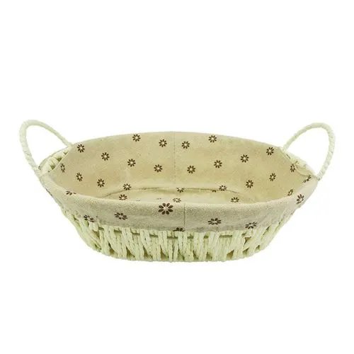 Cesto Pães Oval Estampado Algodão Celulose 31 cm x 20 cm x 12 cm (1 un) — imagem 3