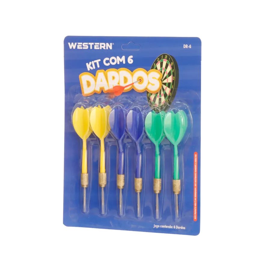Jogo 6 Dardos Ponta Metal — imagem 4