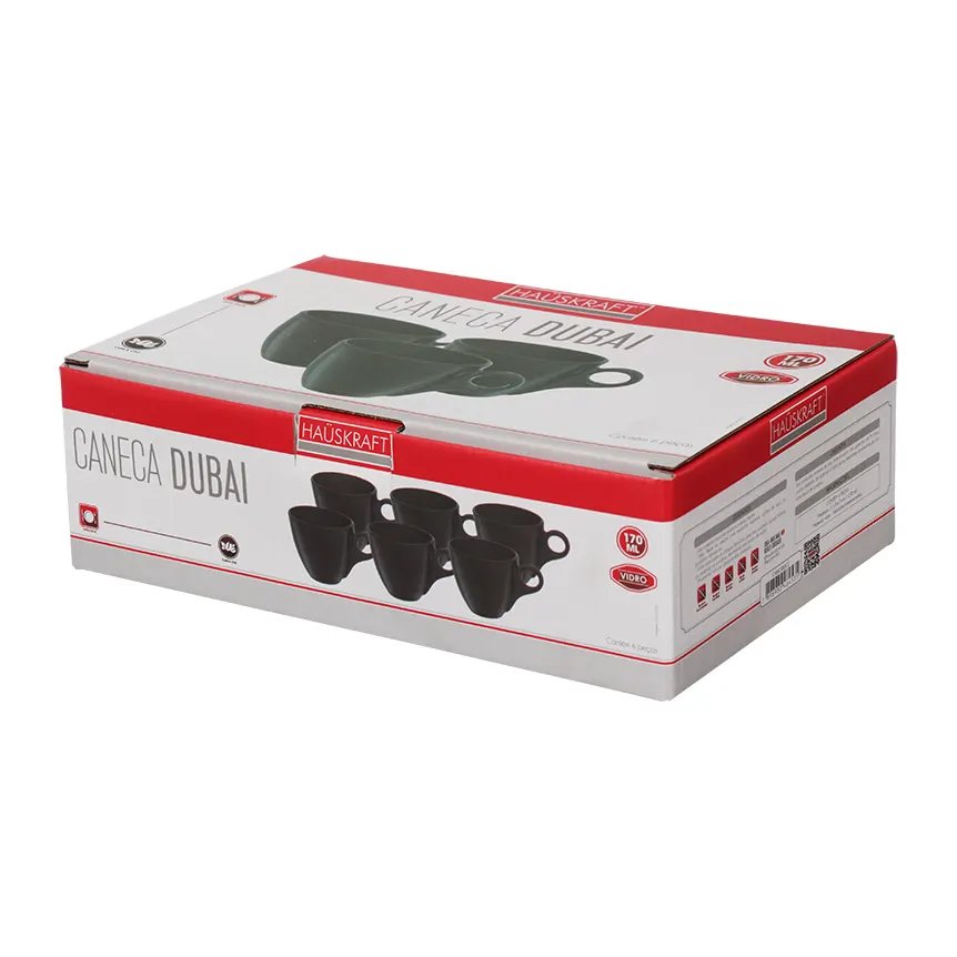 Caneca Dubai Cinza 170ml 6 Peças — imagem 3