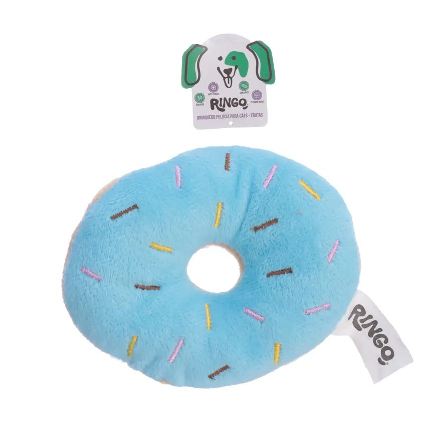 Brinquedo para Cão Pelúcia Rosquinha 10cm — imagem 3