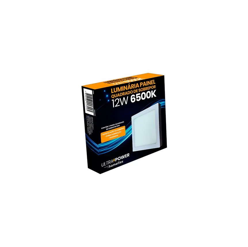 Painel Quadrado Sobrepor 12W 6500K — imagem 2