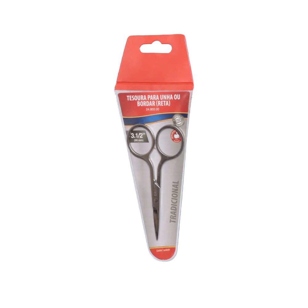 Tesoura Tradicional Bordar Retangular 3 1/2" — imagem 2