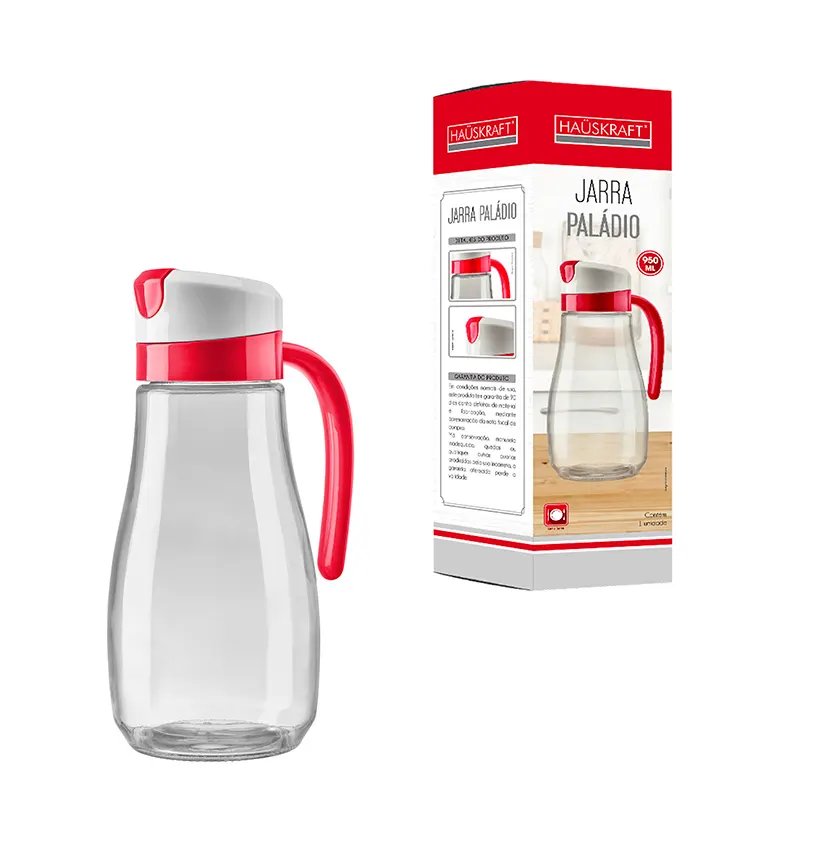 Jarra Vidro Paládio Vermelha 980ml — imagem 4