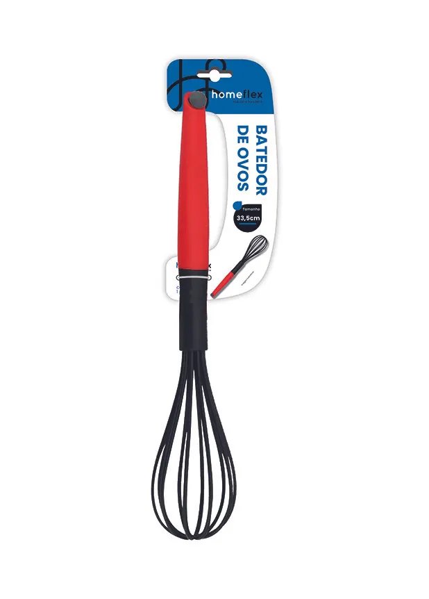 Batedor de Ovos Nylon Vermelho 33,5cm — imagem 2