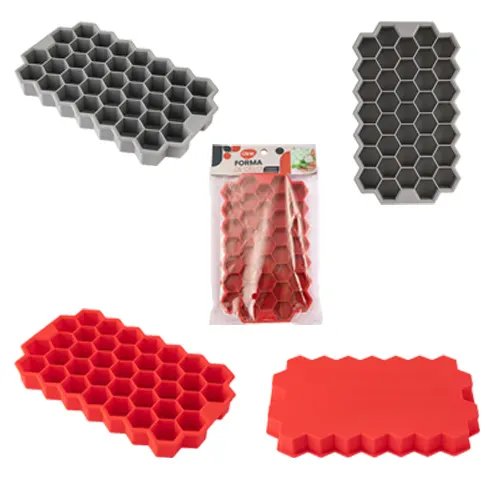 Forma Gelo Hexagono Silicone 20,5 cm x 12 cm x 2,3 cm — imagem 2