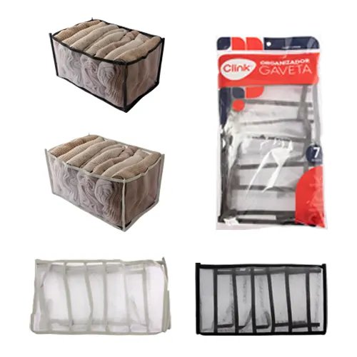Organizador Gaveta 7 Divisórias Poliéster 36 cm x 25 cm x 20 cm — imagem 2