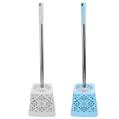 Escova Sanitaria Plastica Cabo INOX 50 cm Base 13,5 cm x 12,5 cm x 10,5 cm (1 un) — imagem 3