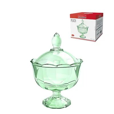Potiche Decorativo Peac Vidro Verde 17cm — imagem 3