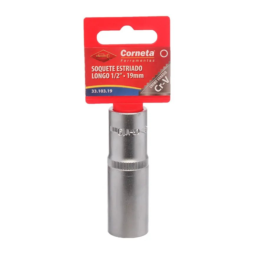 Soquete Estriado Longo 1/2 19mm — imagem 3