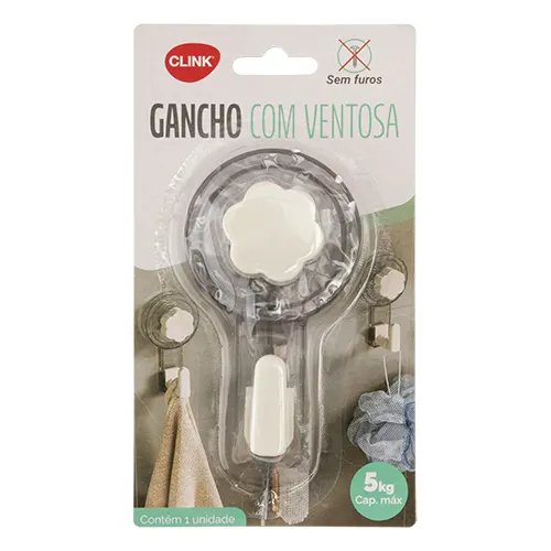 Gancho Ventosa 2,5 Kg 11,2 cm x 6,2 cm x 4 cm — imagem 2