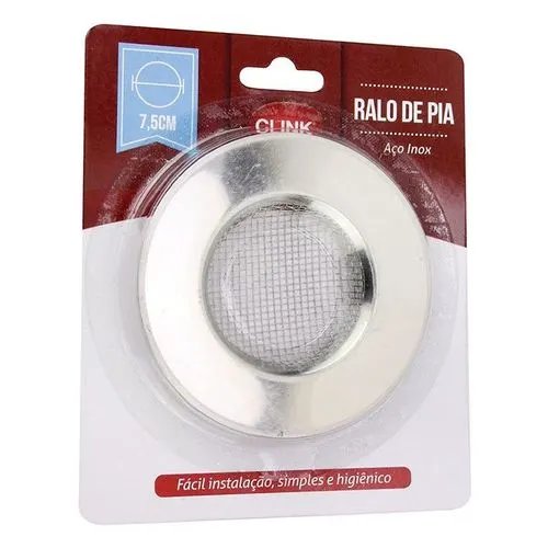 Ralo Pia Aço INOX 7,5 cm (1 un) — imagem 2
