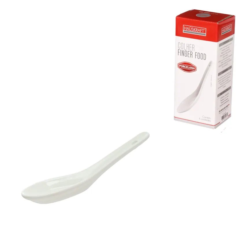 Colher Finger FD Branca 12,5cm 6 Peças — imagem 2