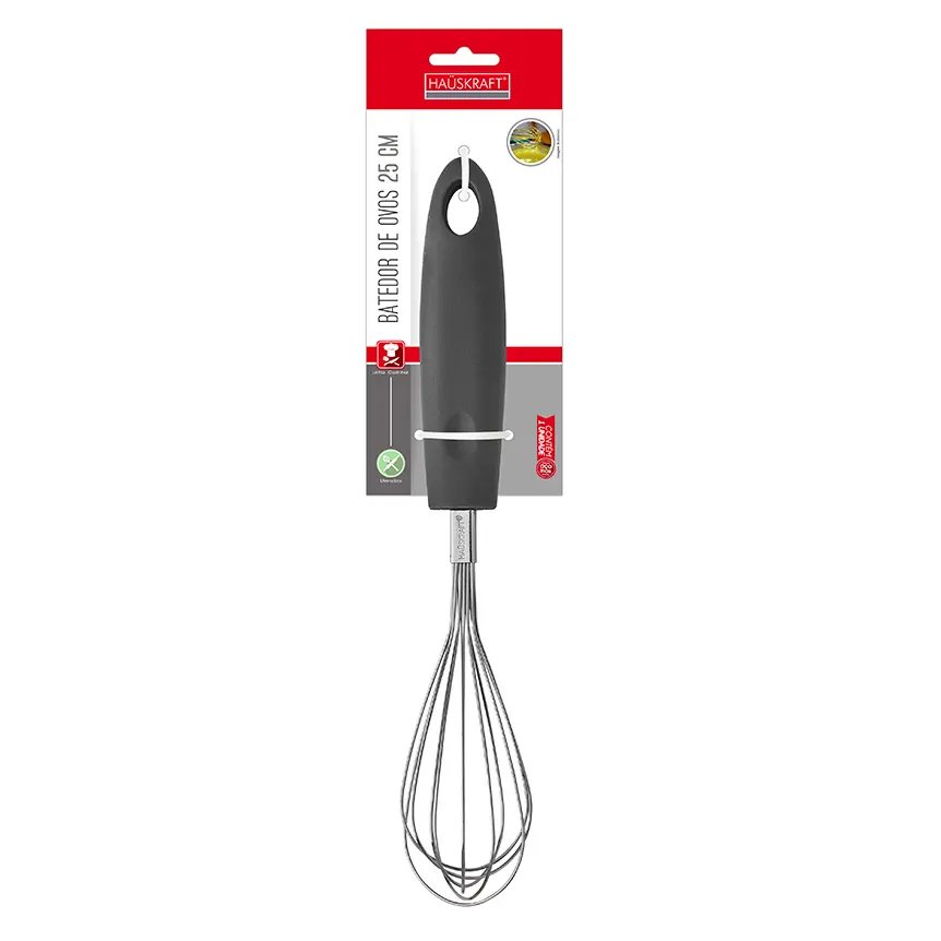 Batedor de Ovos Inox Cinza 25cm — imagem 2