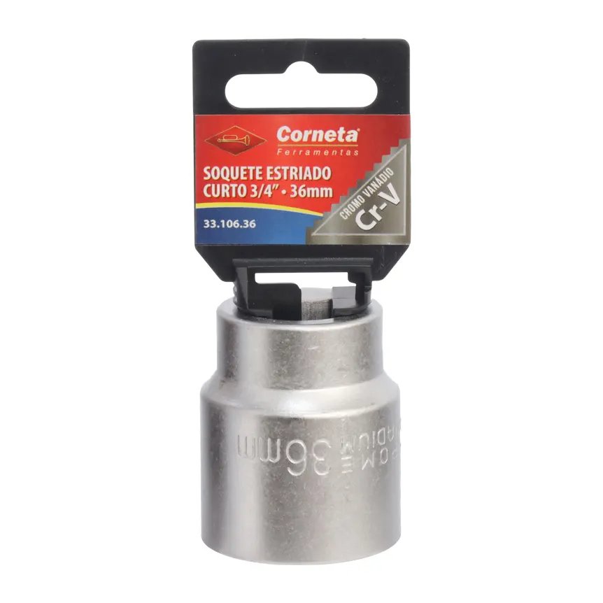 Soquete Estriado Curto 3/4 36mm — imagem 2