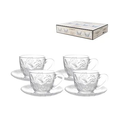 Xícara de Chá Spring Transparente 200ml 4 Peças — imagem 4