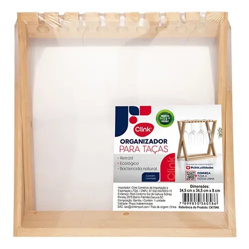 Organizador Tacas Bambu 35 cm x 34 cm x 8 cm — imagem 3