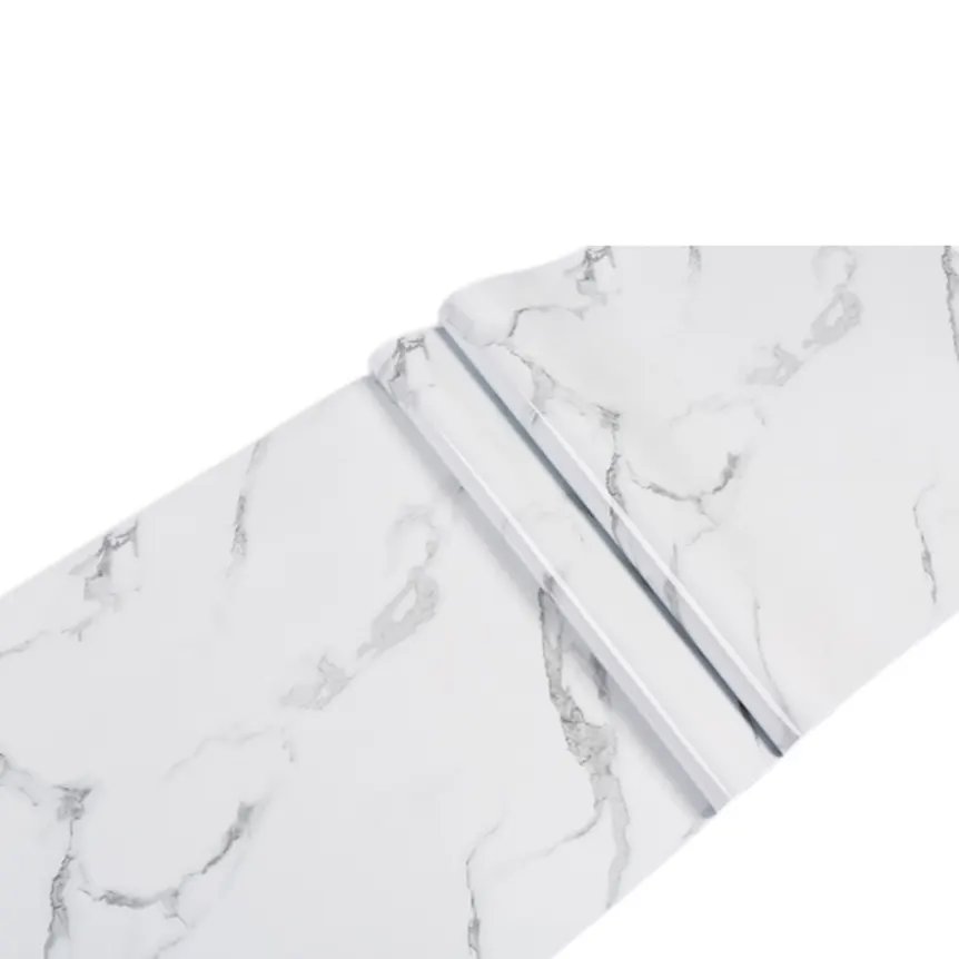 Papel de Parede Marmorizado Branco 5m x 45cm — imagem 2