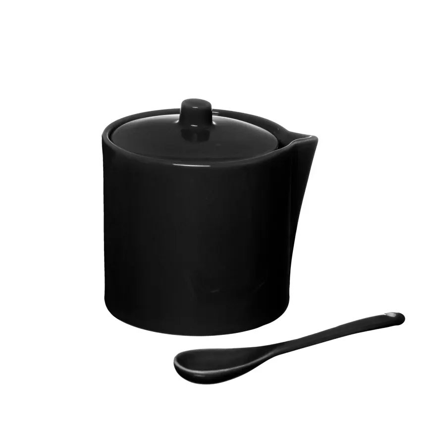 Açucareiro com Colher Manhã Preto 300ml — imagem 4