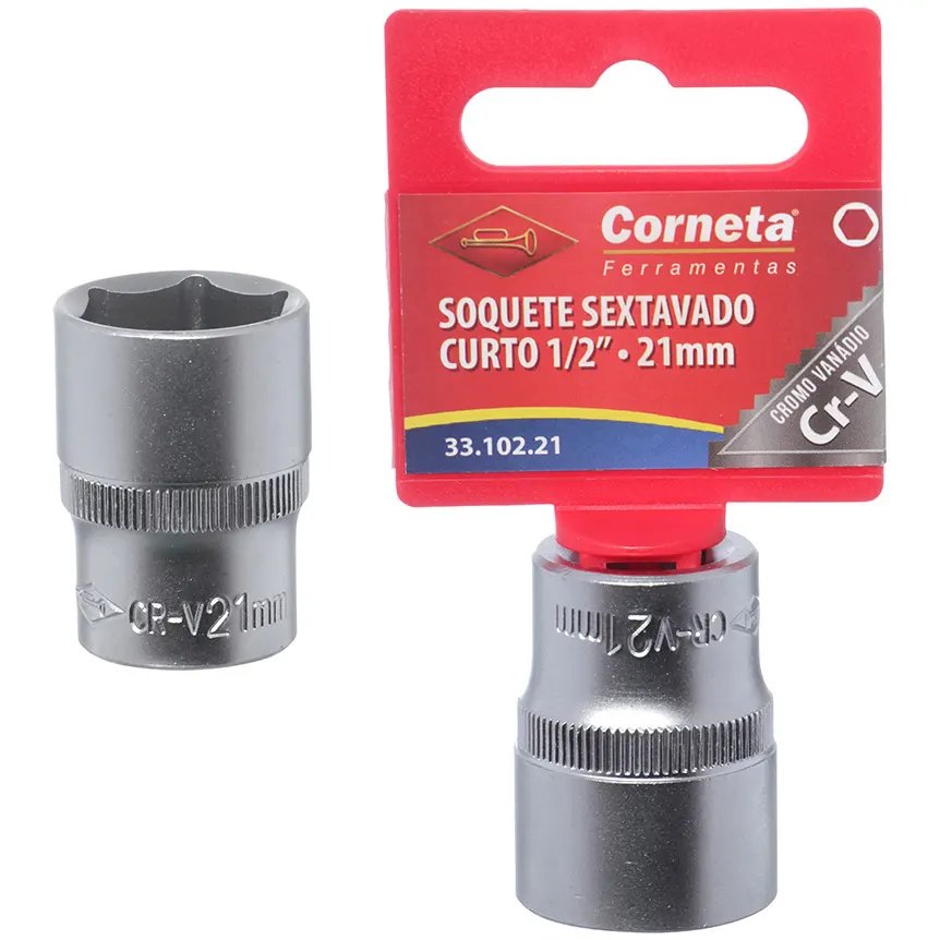 Soquete Sextavado Curto 1/2 21mm — imagem 2