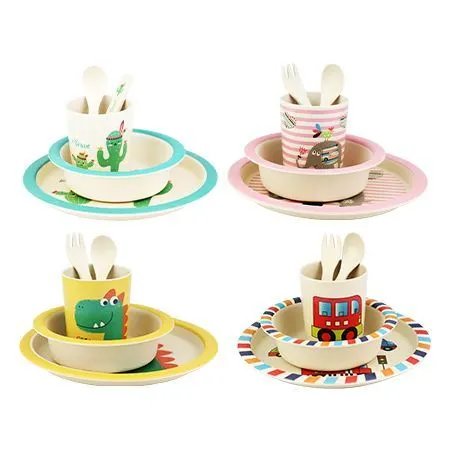 Conjunto Jantar Infantil Bambu 5 Pçs — imagem 2