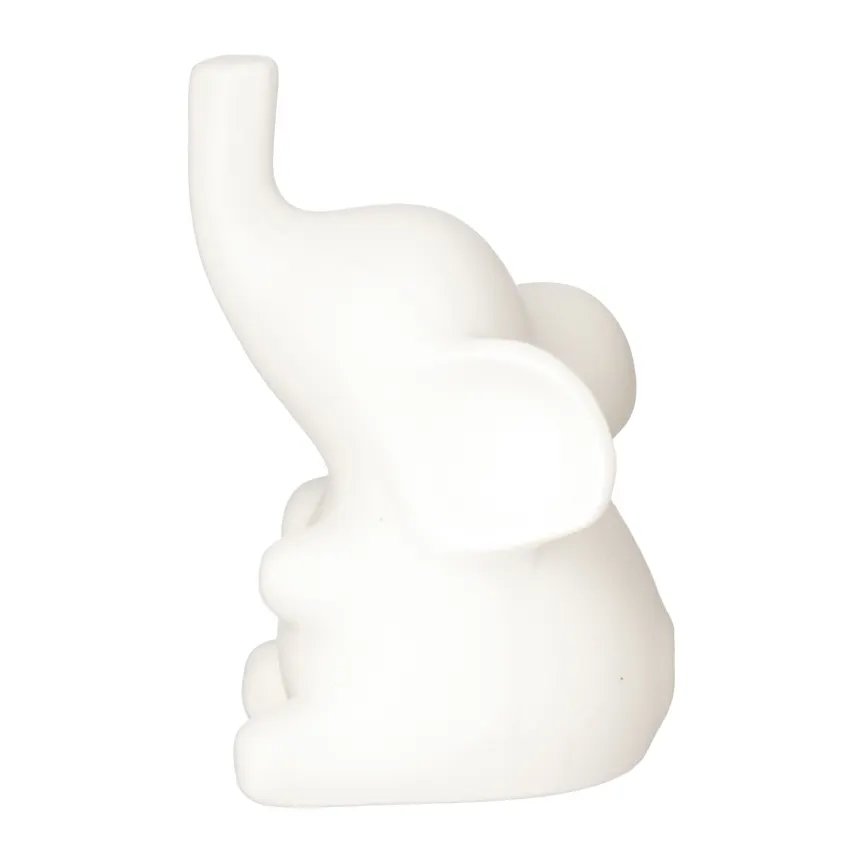 Figura Elefante Trom Branca 100mm — imagem 2