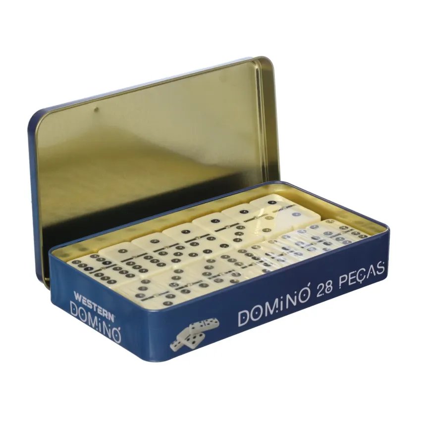 Jogo Domino 9mm Estojo Lata 28 Peças — imagem 4
