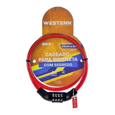 Cadeado Flexível Bike Segurança 65cm x 8mm — imagem 10