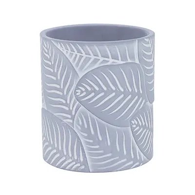 Vaso Cerâmica Cord Cinza 10,5x11,5cm — imagem 2