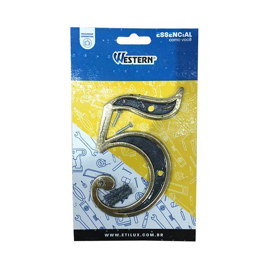 Cartela Número 5 com Parafuso Bucha — imagem 2