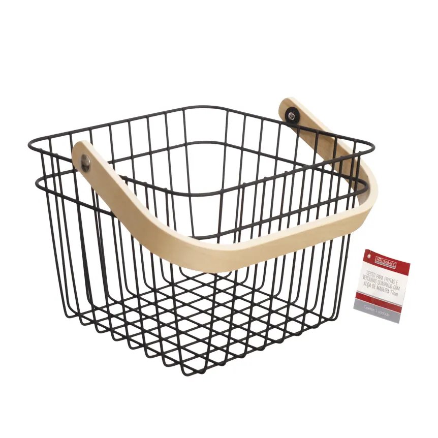 Cesto Frut Verd Quadrado Aramado 17cm — imagem 2