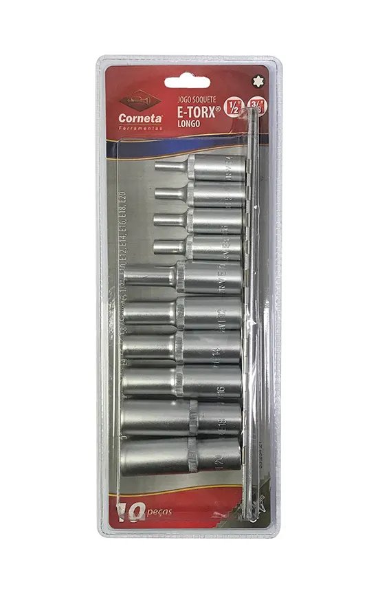 Soquete E-Torx Longo Jogo 10 Peças — imagem 2
