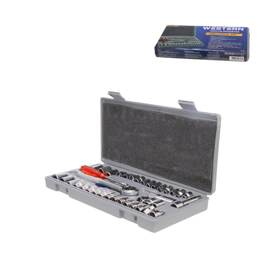 Soquete Catraca 3/8" 40 Peças — imagem 3