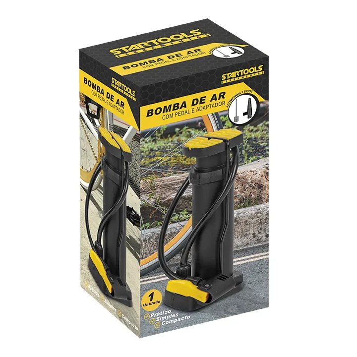Bomba de Ar Manual com Pedal e Adaptador — imagem 3