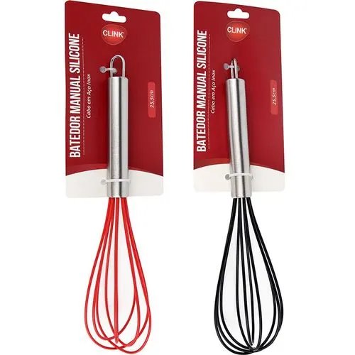 Batedor Manual Silicone Aço INOX 5 cm x 25,5 cm — imagem 3