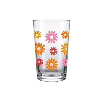Copo Alto Vidro Flor 190ml 6 Peças — imagem 2