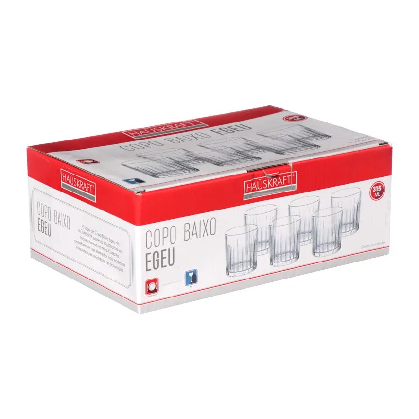 Copo Baixo Vidro Egeu 315ml 6 Peças — imagem 3