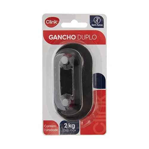 Gancho Duplo 2 Kg Ferro 9,5 cm x 4,8 cm x 3 cm — imagem 3