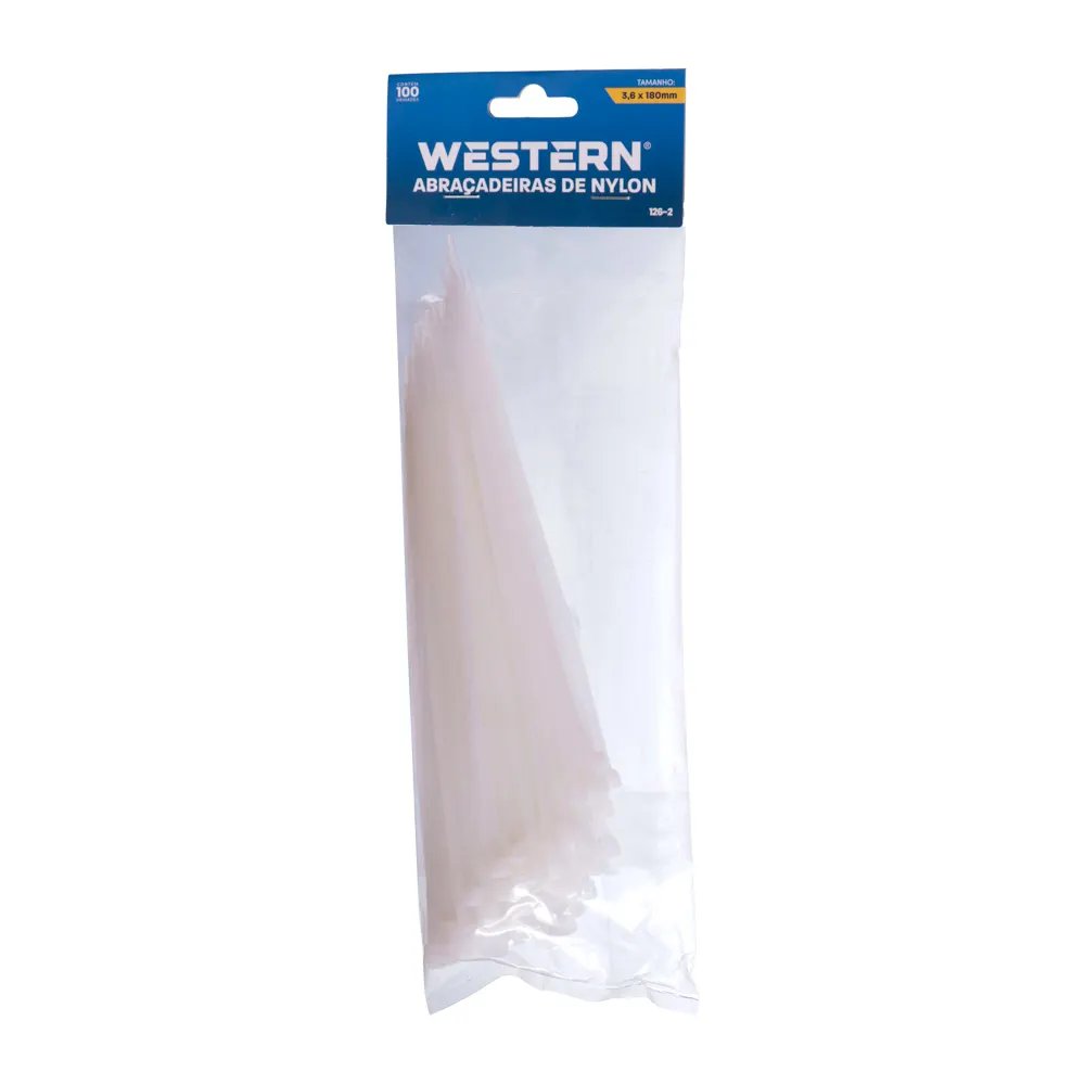 Jogo com 100 Abraçadeiras Branco 3,6x180mm — imagem 3